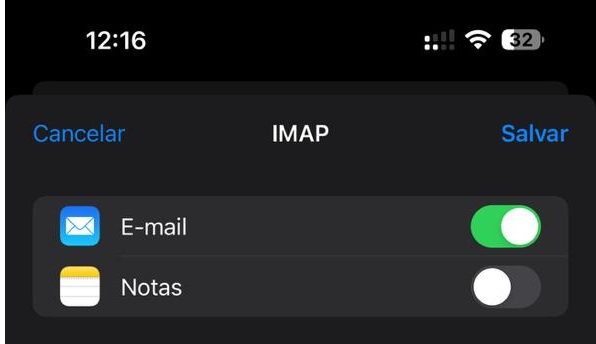 e-mail IMAP iPhone