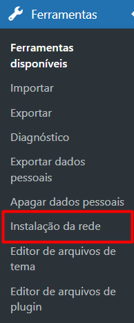 Instalacao da rede multisite wordpress